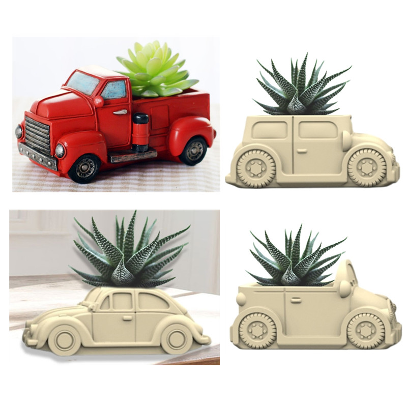 Echeveria Succulent - 3D автомобильный цветочный горшок для растений,